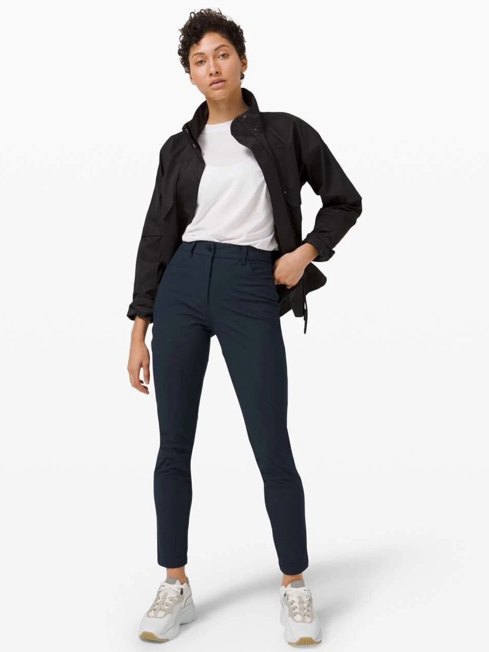 Lululemon City Sleek Slim-Fit 5 Pocket High Rise Pants Size 29 Navy Stretch
